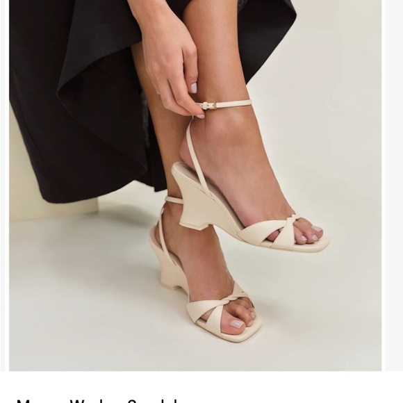 New Reformation Margo Wedge Sandal - Picture 1 of 13